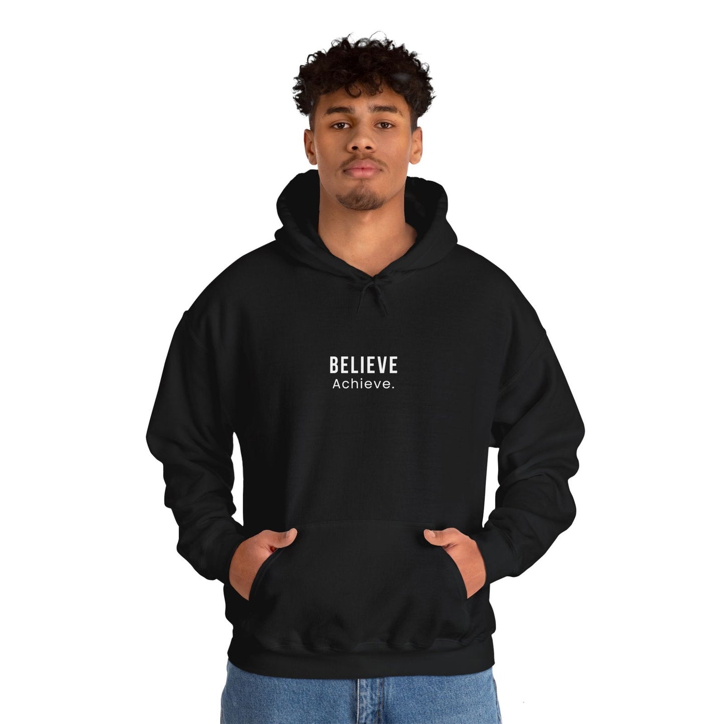 Buy Believe Achieve Unisex Hoodie from Contrast Craze, a stylish .