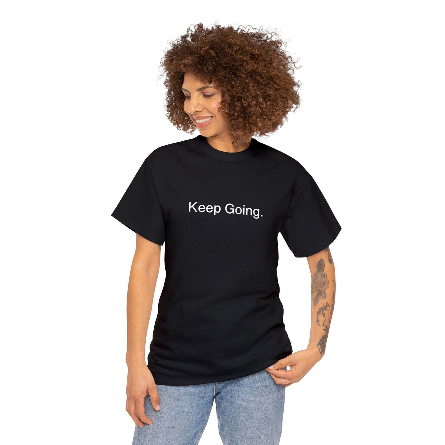 Buy Keep Going Unisex Cotton Tee from Contrast Craze, a stylish .