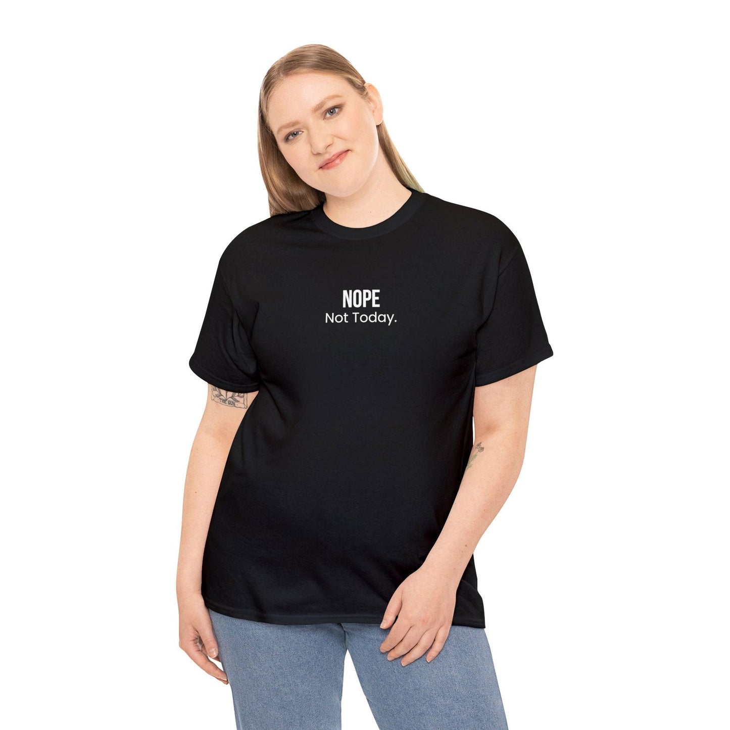 Buy Nope. Not Today Unisex Cotton T-Shirt from Contrast Craze, a stylish .