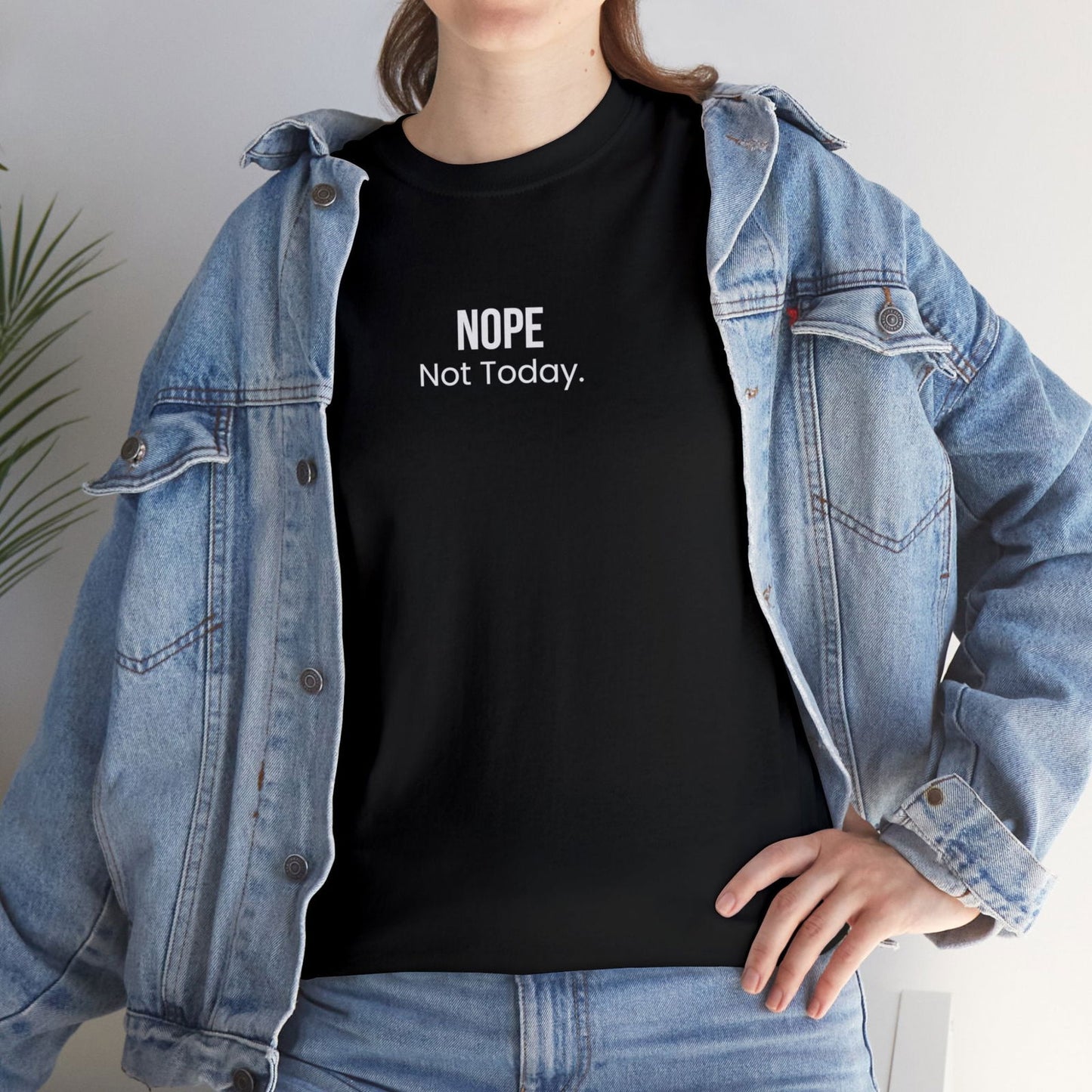 Buy Nope. Not Today Unisex Cotton T-Shirt from Contrast Craze, a stylish .