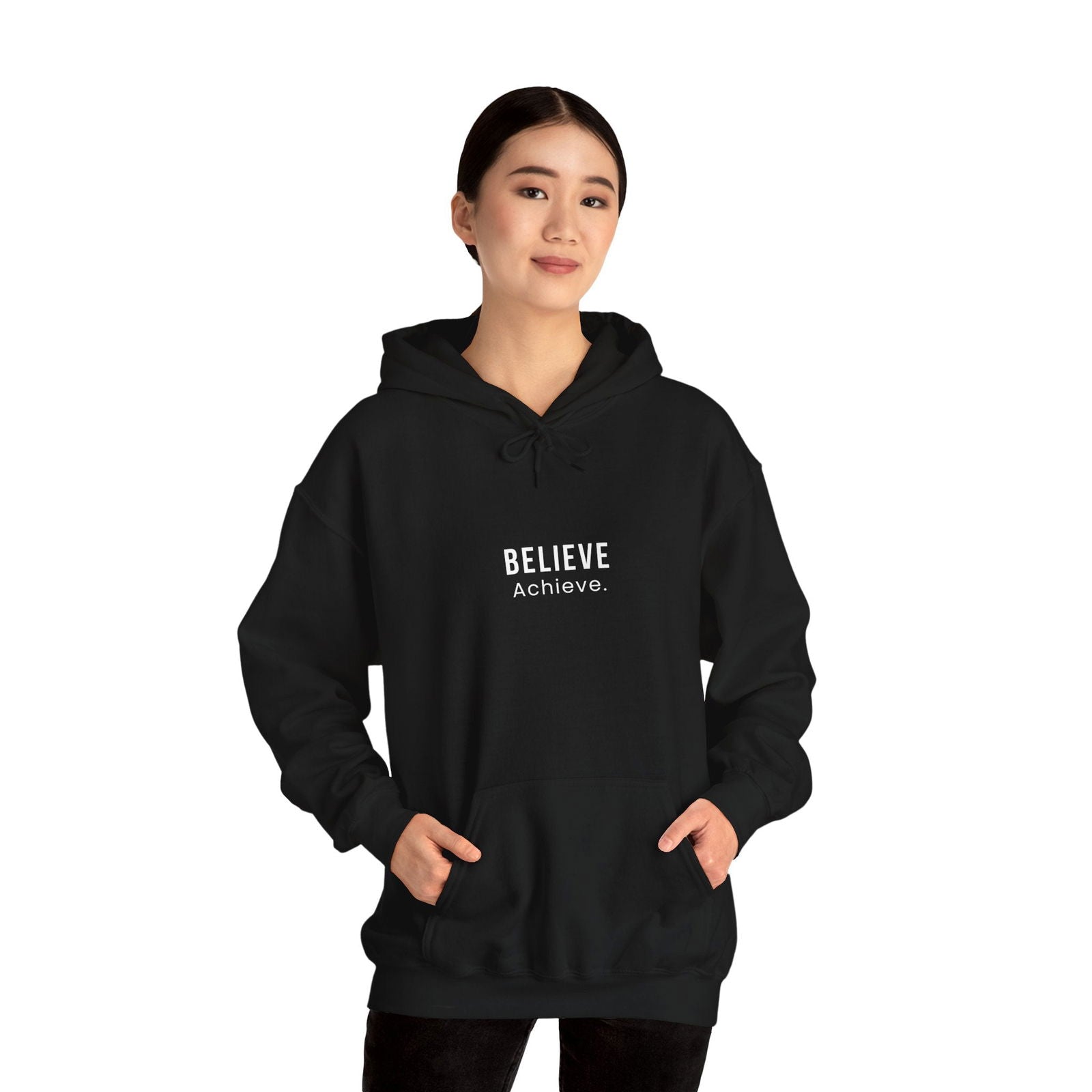 Buy Believe Achieve Unisex Hoodie from Contrast Craze, a stylish .