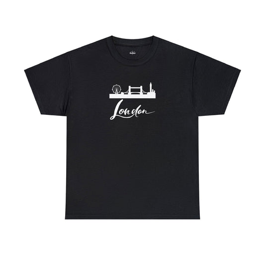 Buy City Of London Black Unisex Cotton Tee from Contrast Craze, a stylish .