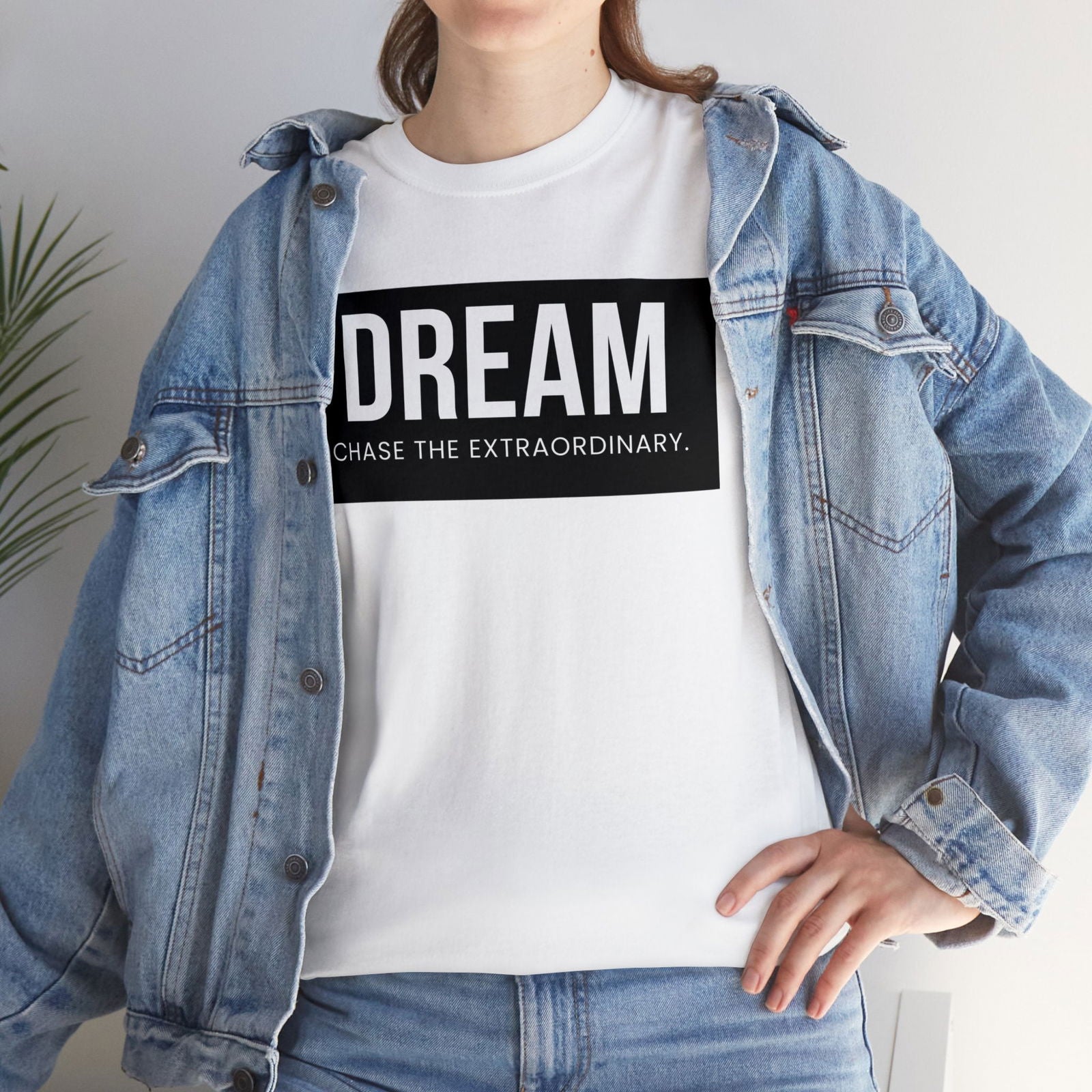 Buy Dream: Chase The Extraordinary Cotton Tee from Contrast Craze, a stylish .