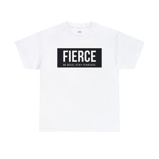 Buy Fierce: Be Bold, Stay Fearless Unisex Cotton Tee from Contrast Craze, a stylish .
