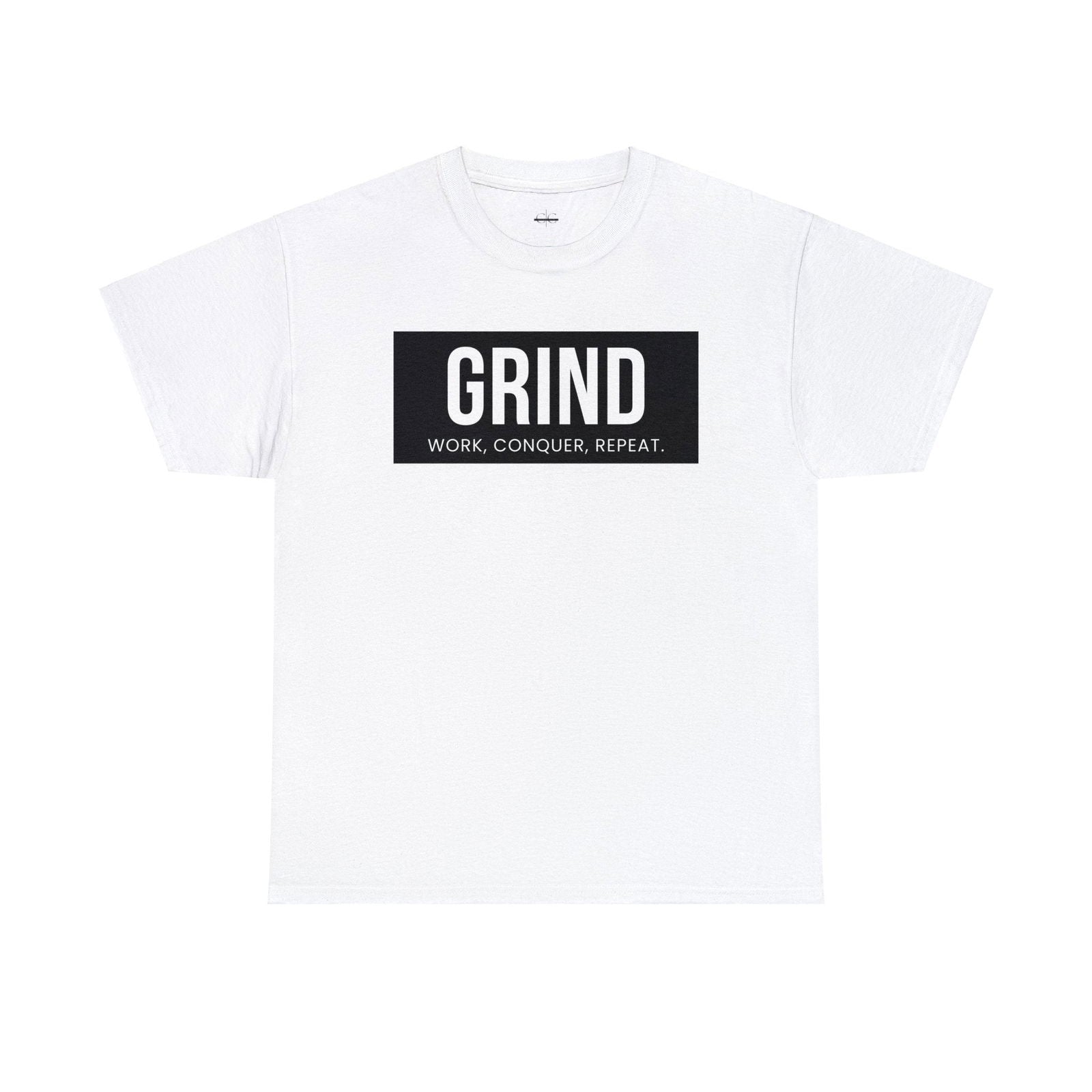 Buy Grind: Work, Conquer, Repeat Unisex Cotton Tee from Contrast Craze, a stylish .