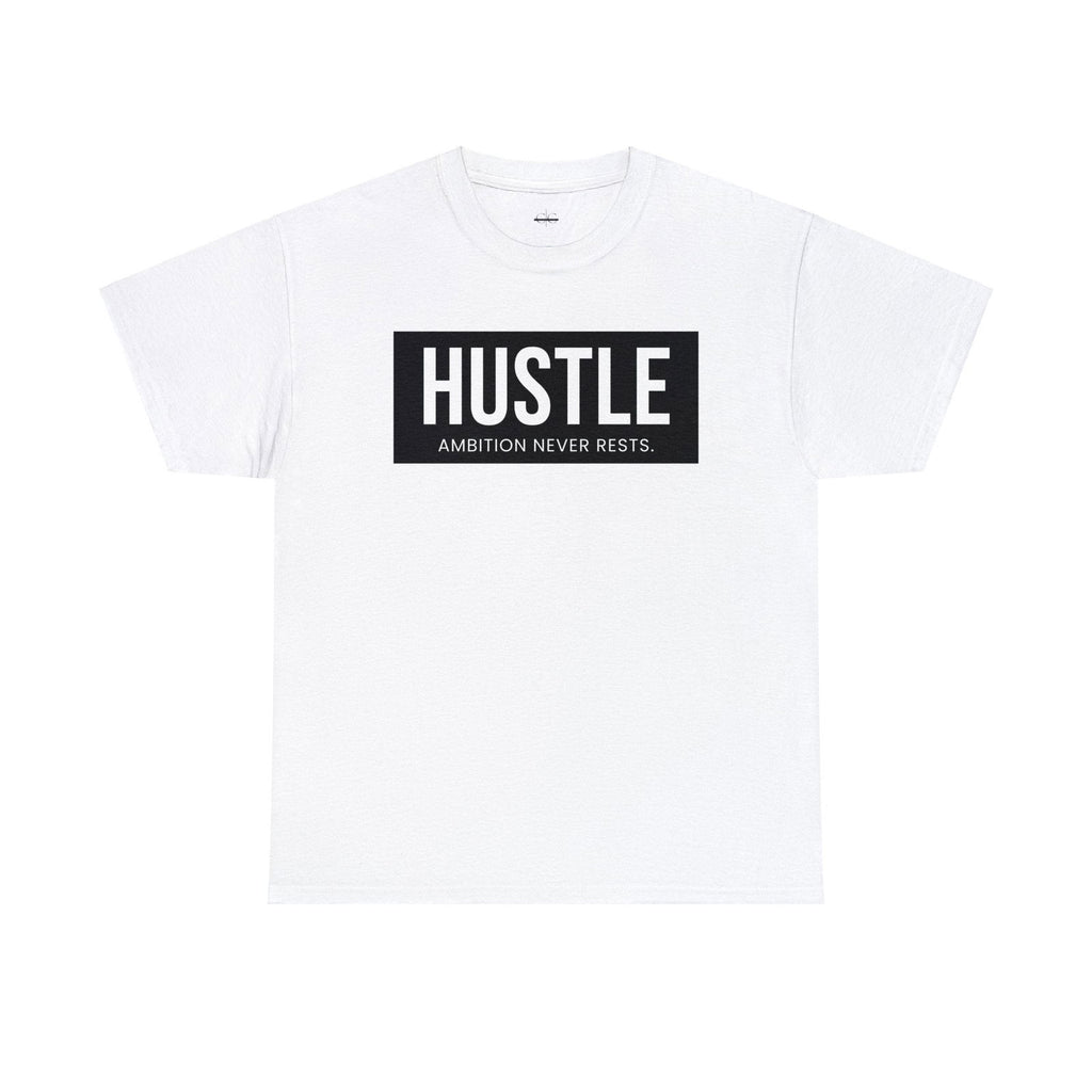 Buy Hustle: Ambition Never Rests Unisex Cotton Tee from Contrast Craze, a stylish .