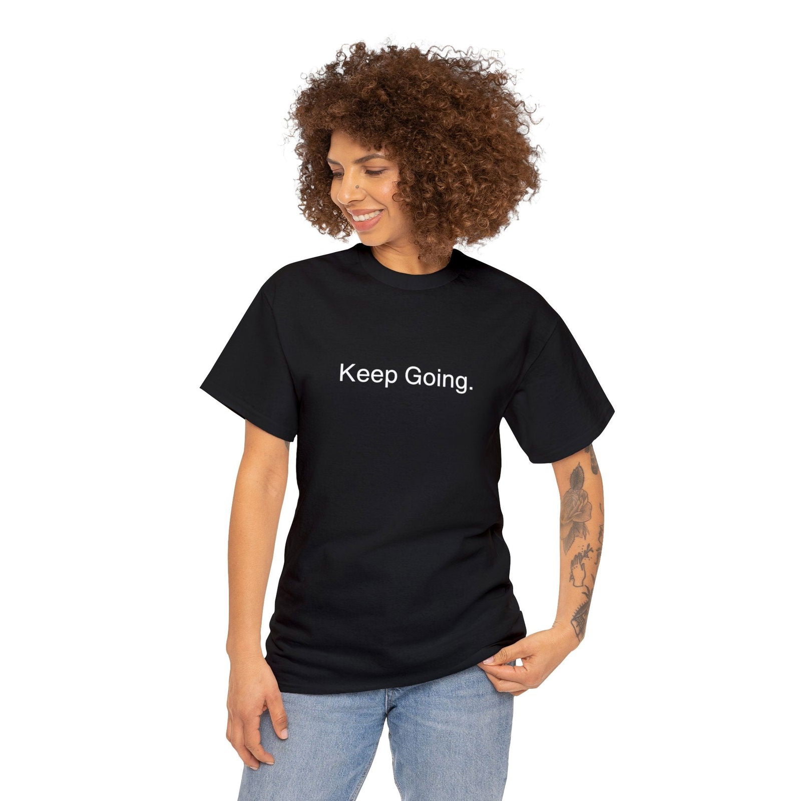Buy Keep Going Unisex Cotton Tee from Contrast Craze, a stylish .
