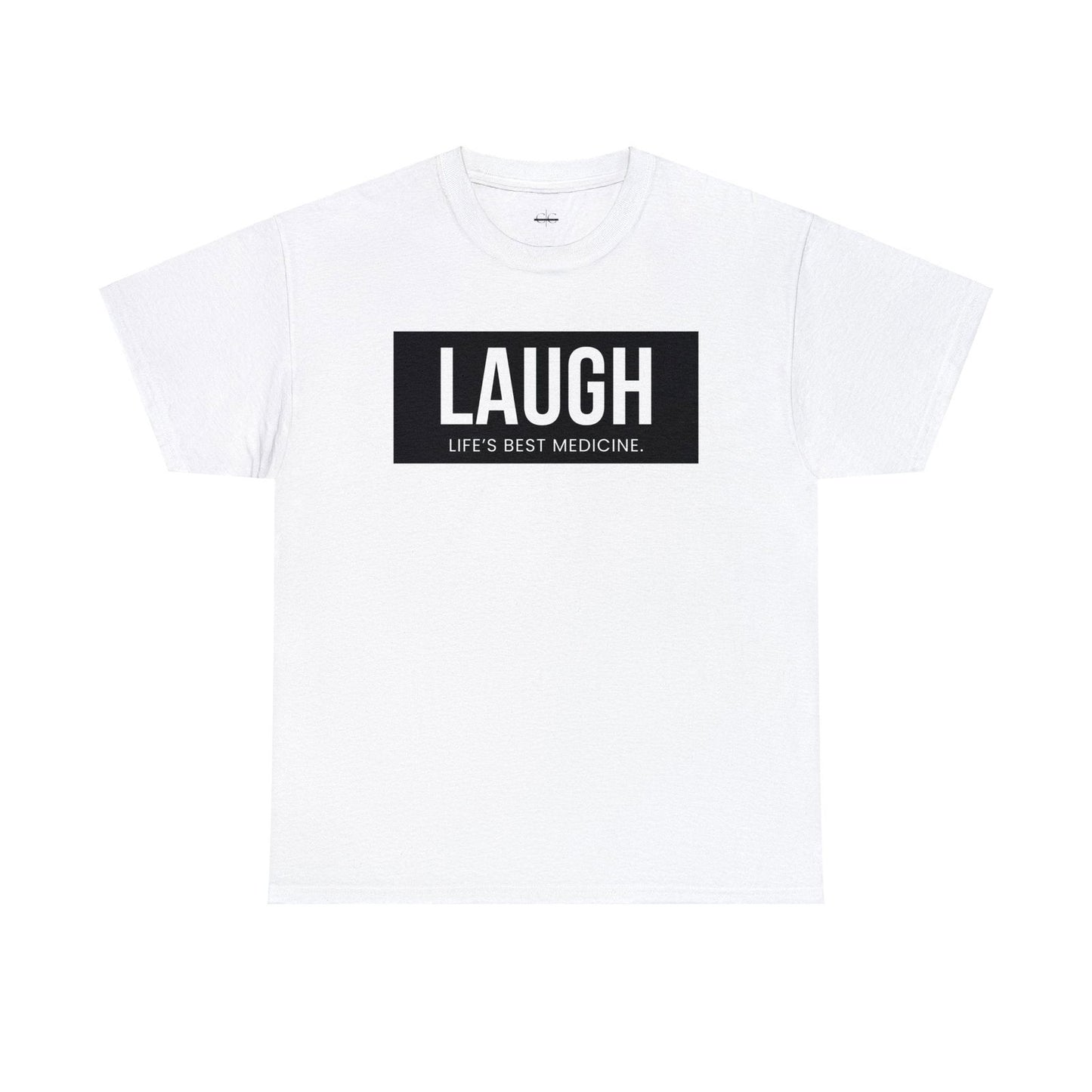Buy Laugh: Life's Best Medicine Unisex Cotton Tee from Contrast Craze, a stylish .