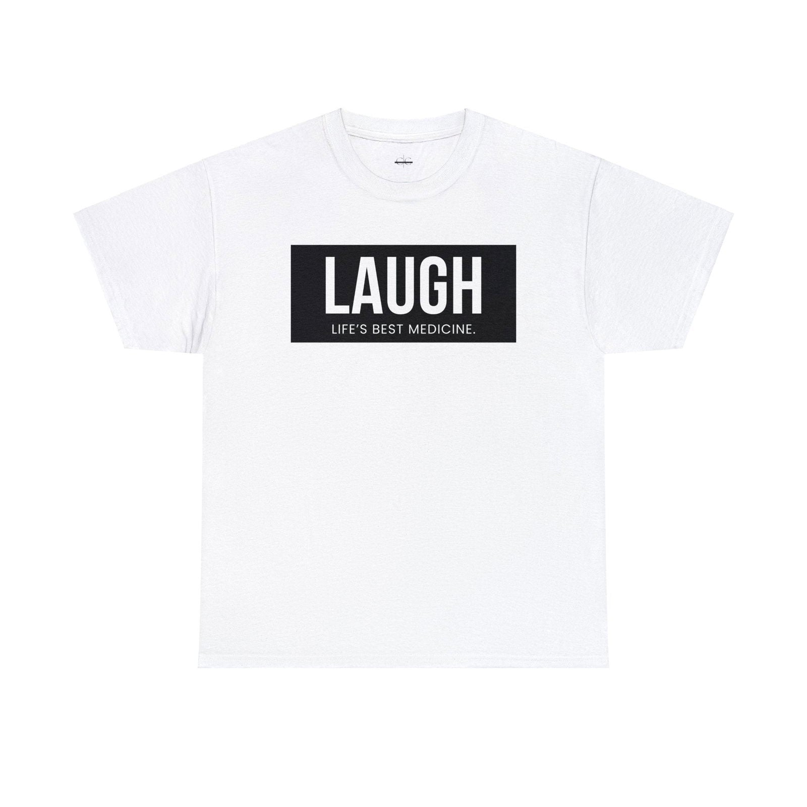 Buy Laugh: Life's Best Medicine Unisex Cotton Tee from Contrast Craze, a stylish .