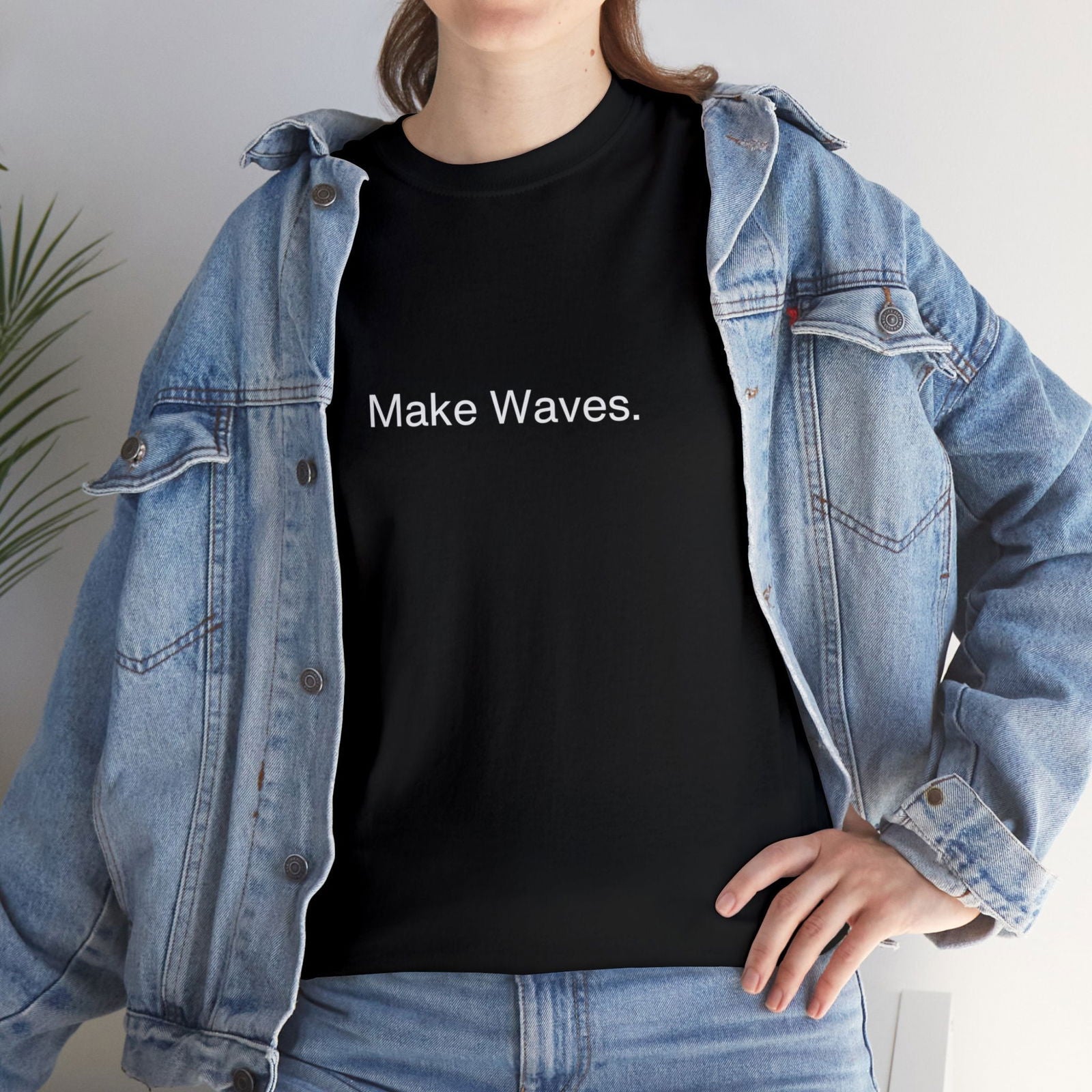 Buy Make Waves Women Cotton Tee from Contrast Craze, a stylish .