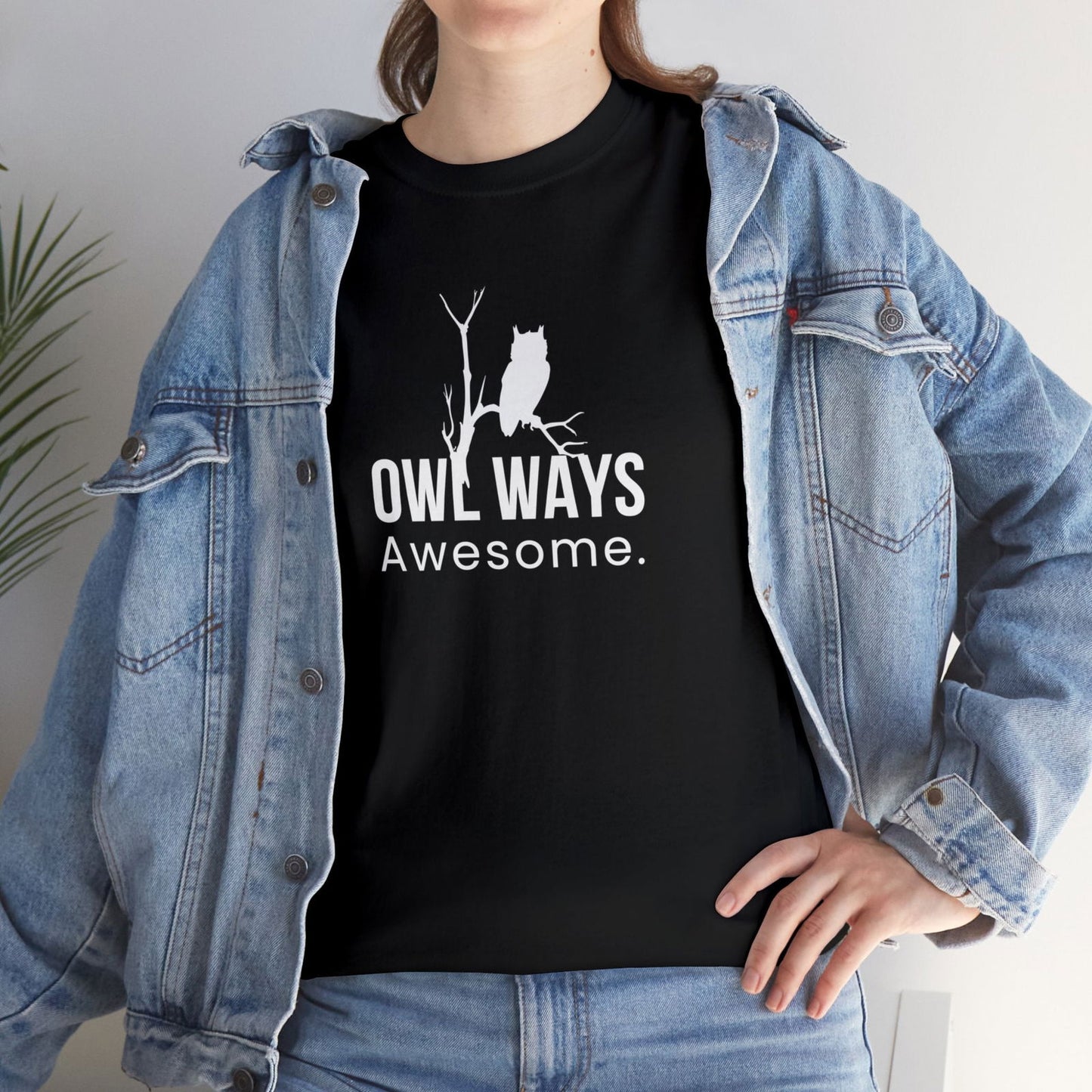Buy Owl Ways Awesome Unisex Cotton Tee from Contrast Craze, a stylish .
