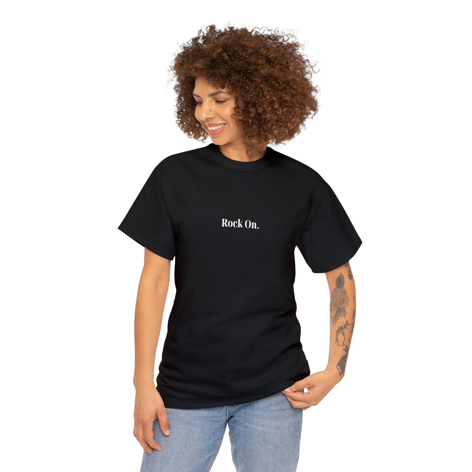 Buy Rock On Unisex Cotton Tee from Contrast Craze, a stylish .