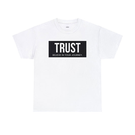 Buy Trust: Believe In Your Journey Unisex Cotton Tee from Contrast Craze, a stylish .