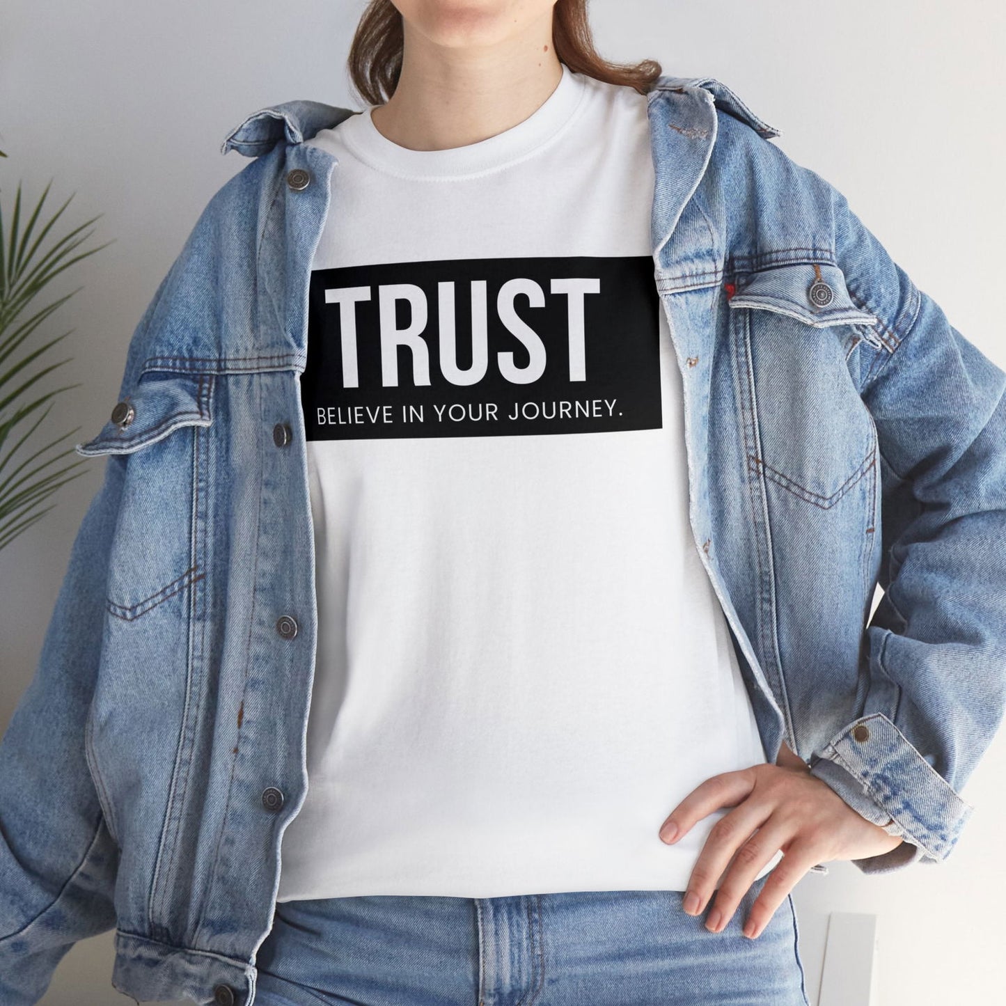 Buy Trust: Believe In Your Journey Unisex Cotton Tee from Contrast Craze, a stylish .