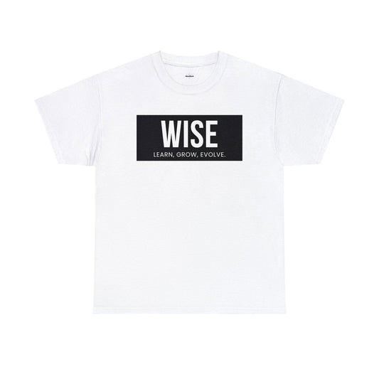 Buy Wise: Learn, Grow, Evolve Unisex Cotton Tee from Contrast Craze, a stylish .