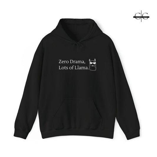 Buy Zero Drama, Lots of Llama Unisex Hoodie from Contrast Craze, a stylish .